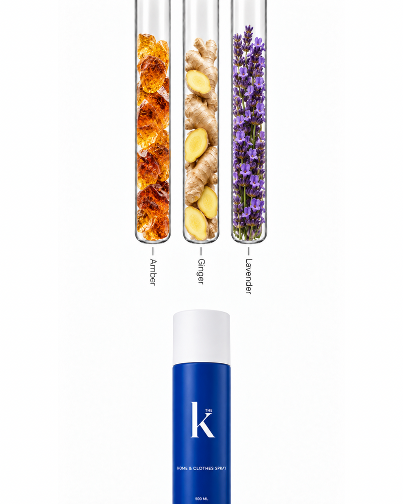 Blue Home Spray notes: Amber, Ginger, Lavender