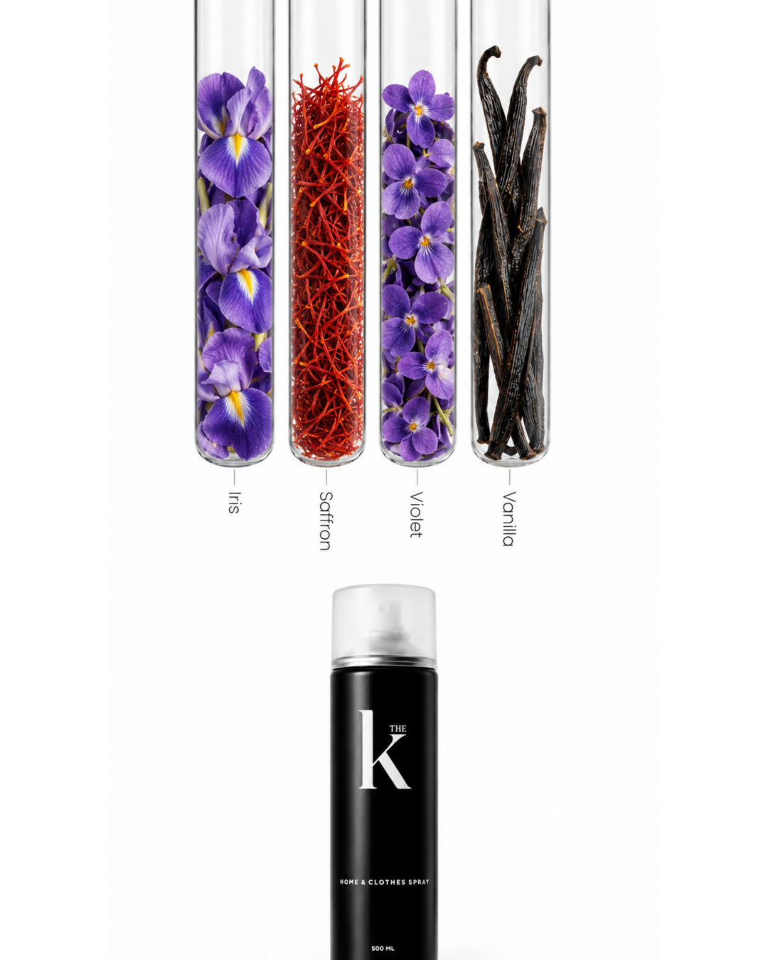 Home Spray Black notes: Iris, Saffron, Violet, Vanilla