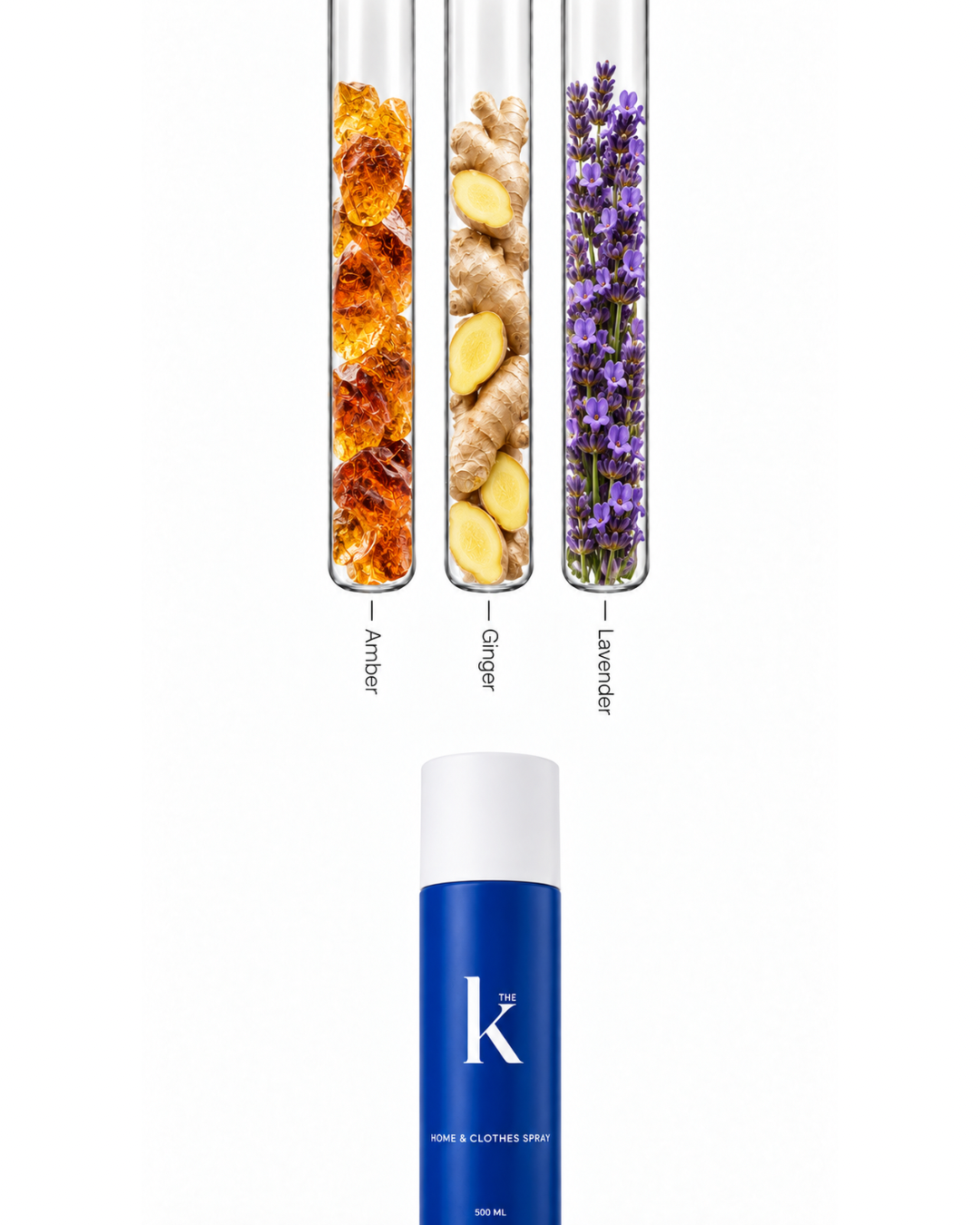 Blue Home Spray notes: Amber, Ginger, Lavender